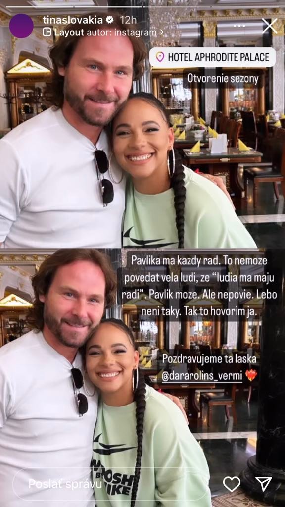 Tina a Dara si posielali odkazy cez Instagram.