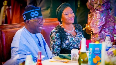 The first lady (right) says President Bola Tinubu (left) is yet to appoint a chaplain for the chapel [LASG]