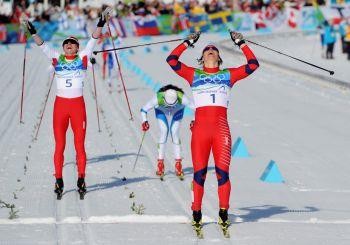 Justyna Kowalczyk po sprincie z bjoergen