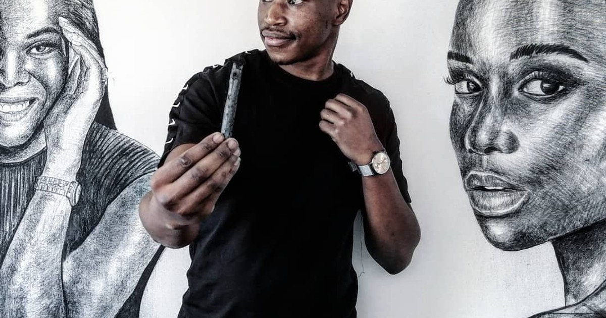 Selftaught South African visual artist, Ennock Mlangeni has sold his