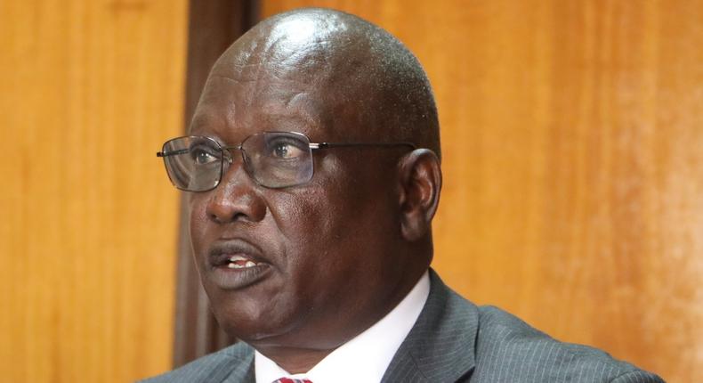 Former Police IG David Kimaiyo at Vigilance House in Nairobi on May 25, 2023