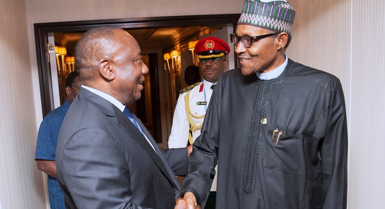 President Muhammadu Buhari and President Cyril Ramaphosa of South Africa meet in Japan in August [Twitter/@GovNigeria]