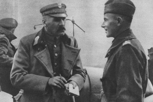 Bitwa Warszawska Marszałek Józef Pisłudski z żołnierzami