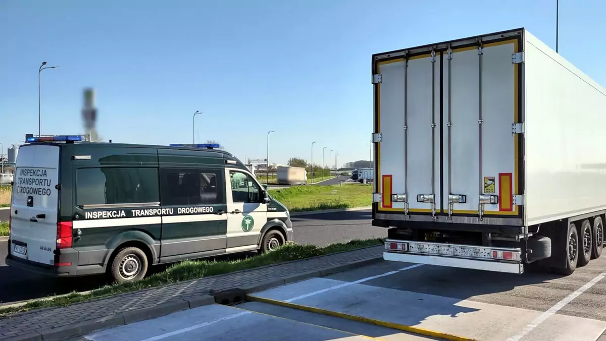 Ciężarówka zatrzymana przez inspektorów wielkopolskiej ITD