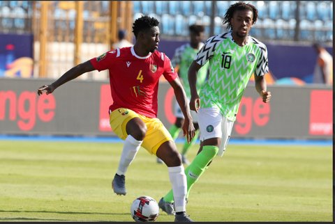 Alex Iwobi struggled with the ball in the first but got better in the second  (CAF)