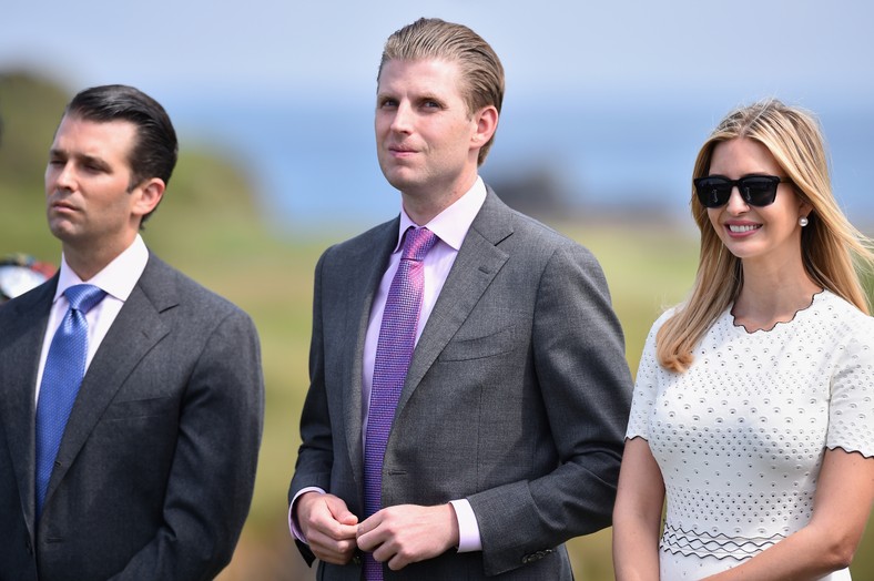 Donald Junior, Eric i Ivanka Trumpowie