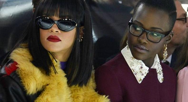 Rihanna and Lupita in 2014