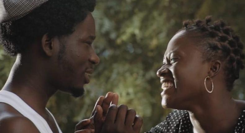 Mr Eazi and Fella Makafui in Tilapia short film