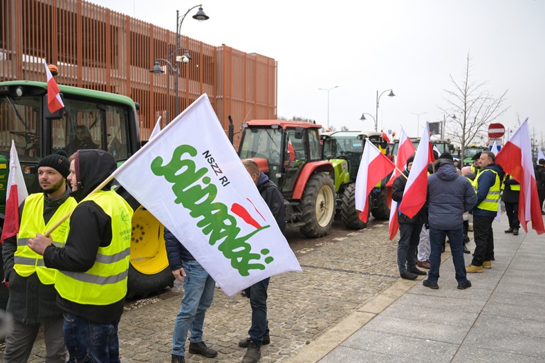 Protesty rolników.