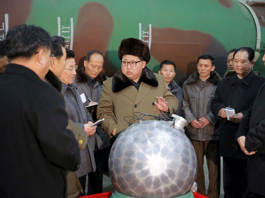 Kim Jong Un meets with nuclear scientists and technicians in Pyongyang.