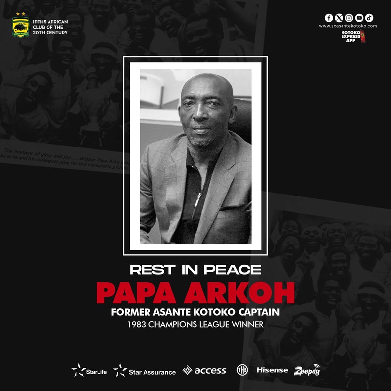 Papa Arko: Former Asante Kotoko captain passes away