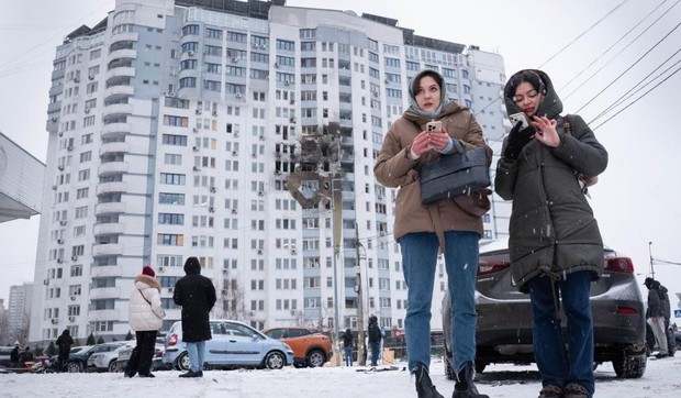 Mesto u Kijevu napadnuto dronom u januaru ove godine | Foto: PA Media