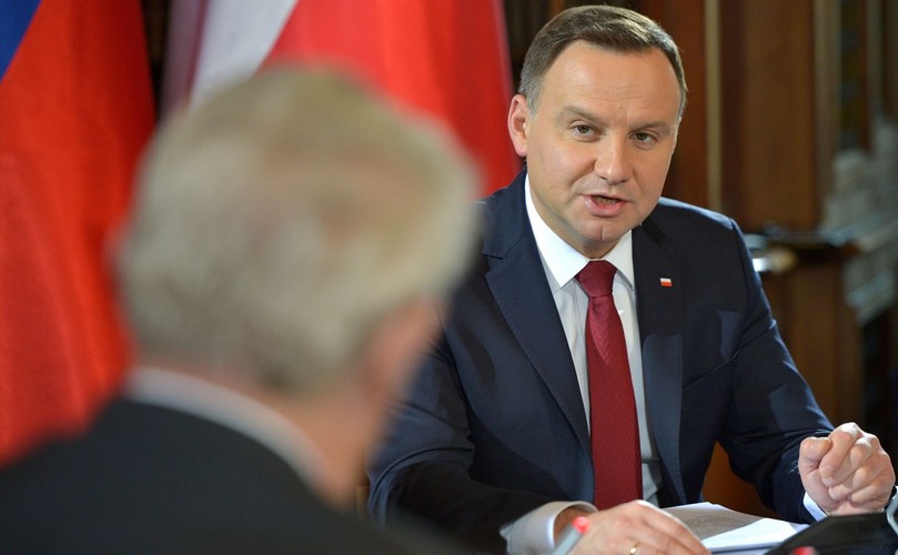 PREZYDENCI PAŃSTW GRUPY WYSZEHRADZKIEJ NA ZAMKU W ŁAŃCUCIE