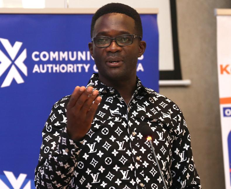 Ezra Chiloba during a past Communications Authority event
