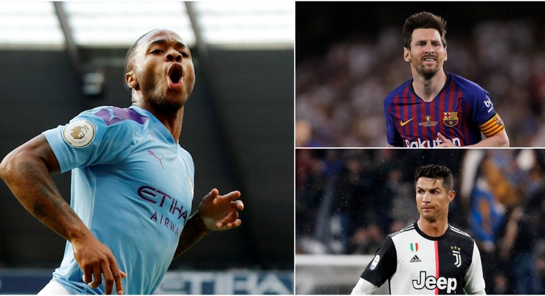 Sterling, Messi, and Ronaldo