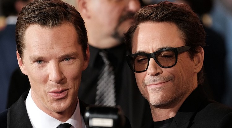 Benedict Cumberbatch és Robert Downey Jr.