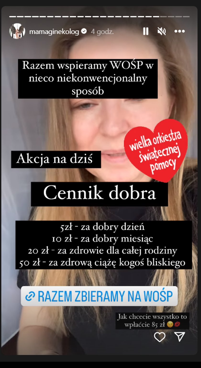 Mama Ginekolog oferuje "cenniczek dobra"