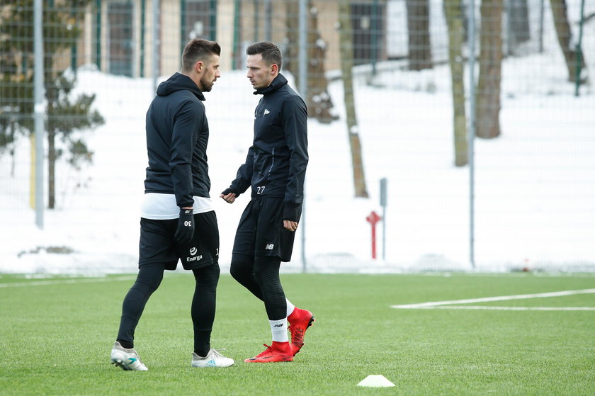 Pilka nozna. Ekstraklasa. Lechia Gdansk. Trening. 18.01.2018