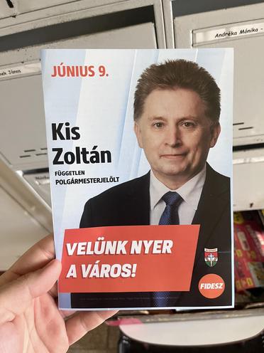 Kis Zoltán, független, de a Fidesz által támogatott polgármesterjelölt szórólapja / Fotó: Facebook