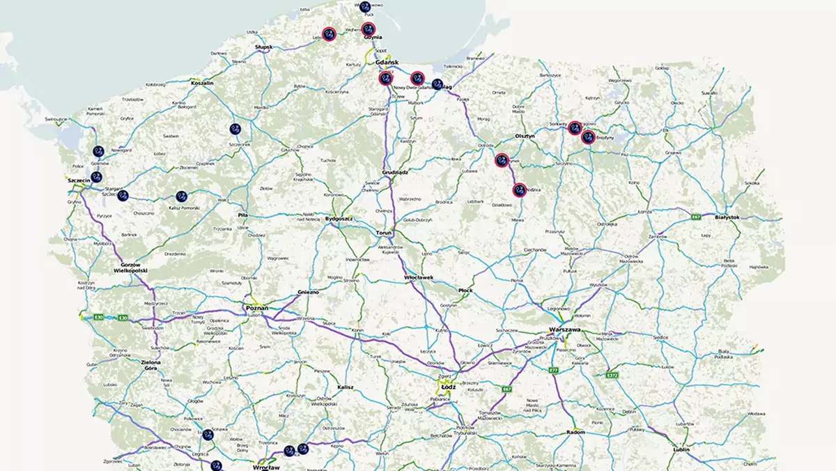 Mapa kontroli drogowych: popularne miejsca podczas wakacji w Polsce