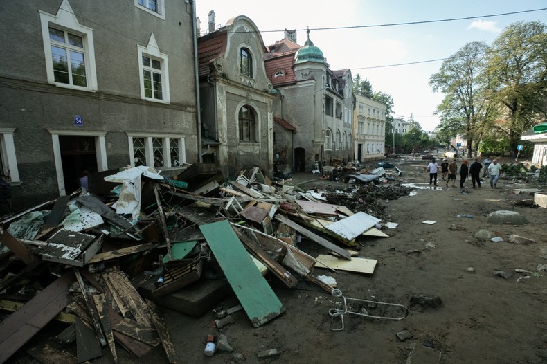 Lądek-Zdrój zniszczony przez wielką powódź