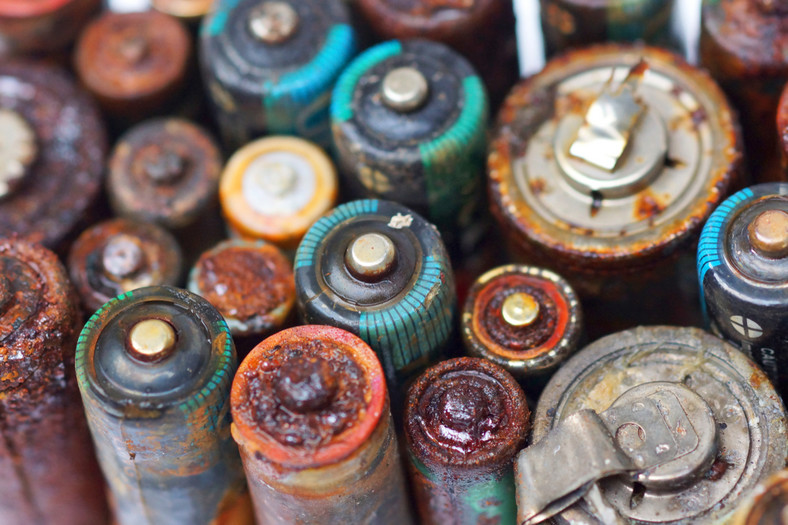 Uszkodzone baterie są toksyczne 