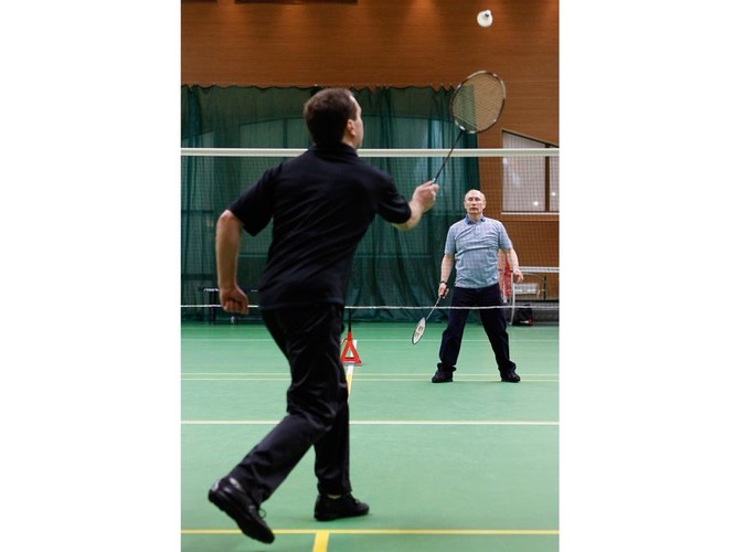 Politycy rozegrali też partyjkę badmintona