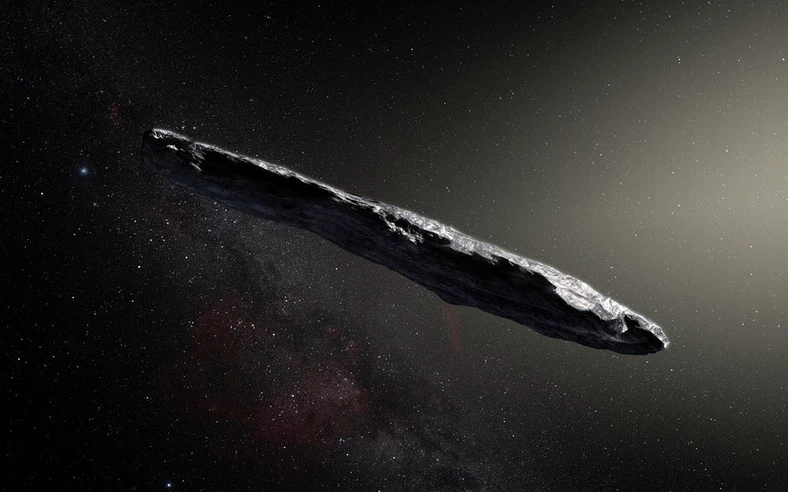 Oumuamua - pierwsza międzygwiezdna skała odkryta w Układzie Słonecznym