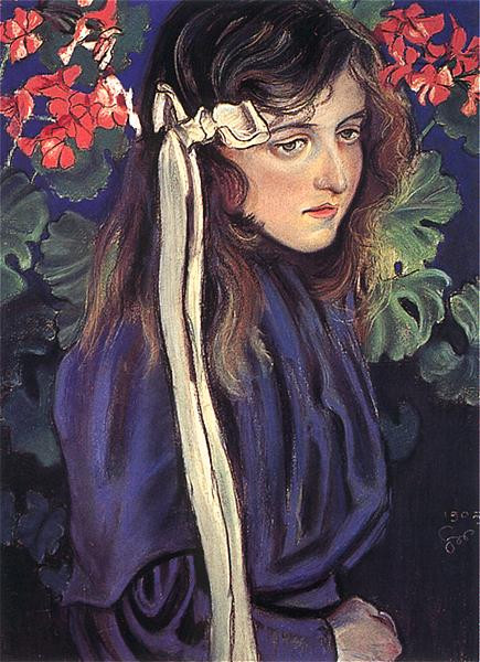 Portret Elizy Pareńskiej (pastel na kartonie), Stanisław Wyspiański 1905 rok.