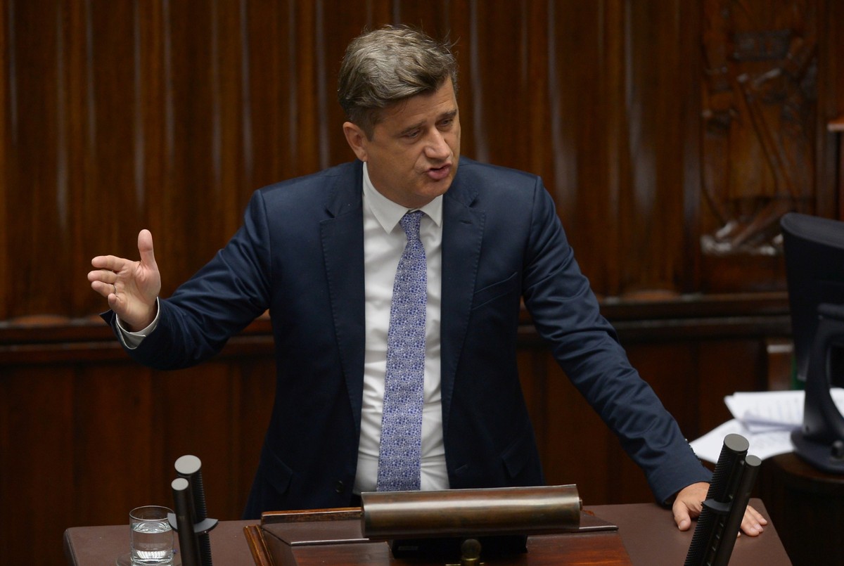 Janusz Palikot w Sejmie. Fot. PAP/Radek Pietruszka