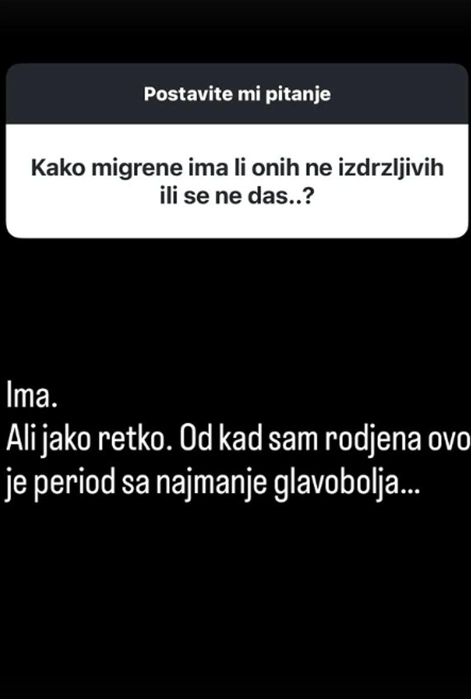 Jelena Radanović o migrenama