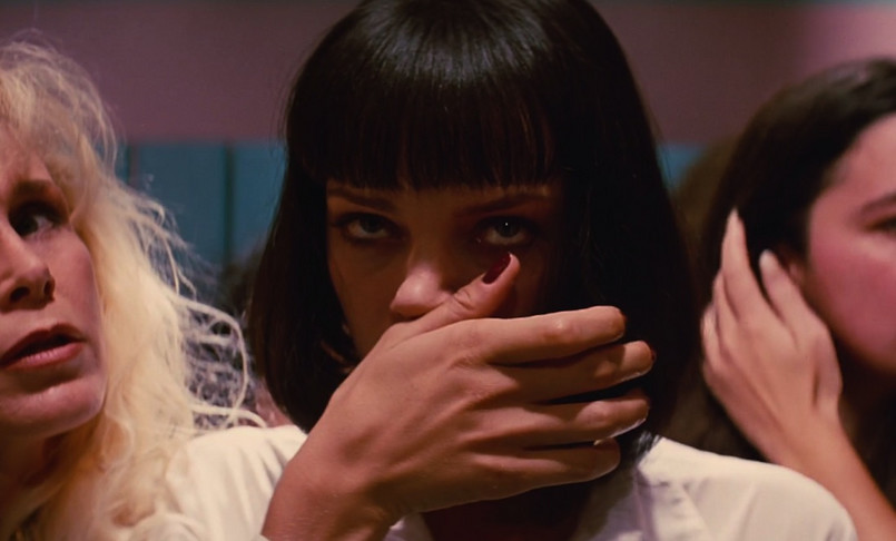 Tarantino w nakręconym w 1994 roku "Pulp Fiction" pozwolił brać narkotyki granej przez Umę Thurman Mii Wallace. Przed całkowitym zejściem uratował ją John Travolta z wielką strzykawką z adrenaliną w ręku.