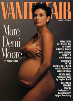 Ciężarna Demi Moore na okładce "Vanity Fair"
