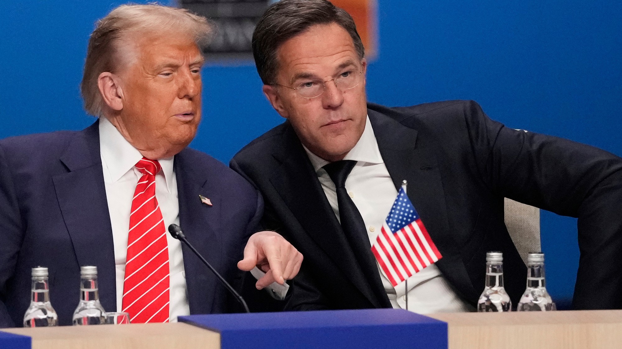 Americký prezident Donald Trump a generálny tajomník NATO Mark Rutte.