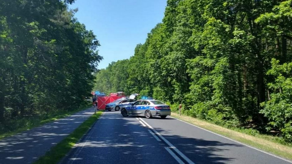 Śmiertelny wypadek z udziałem motocyklisty na DW132