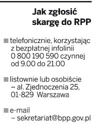 Jak zgłosić skargę do RPP