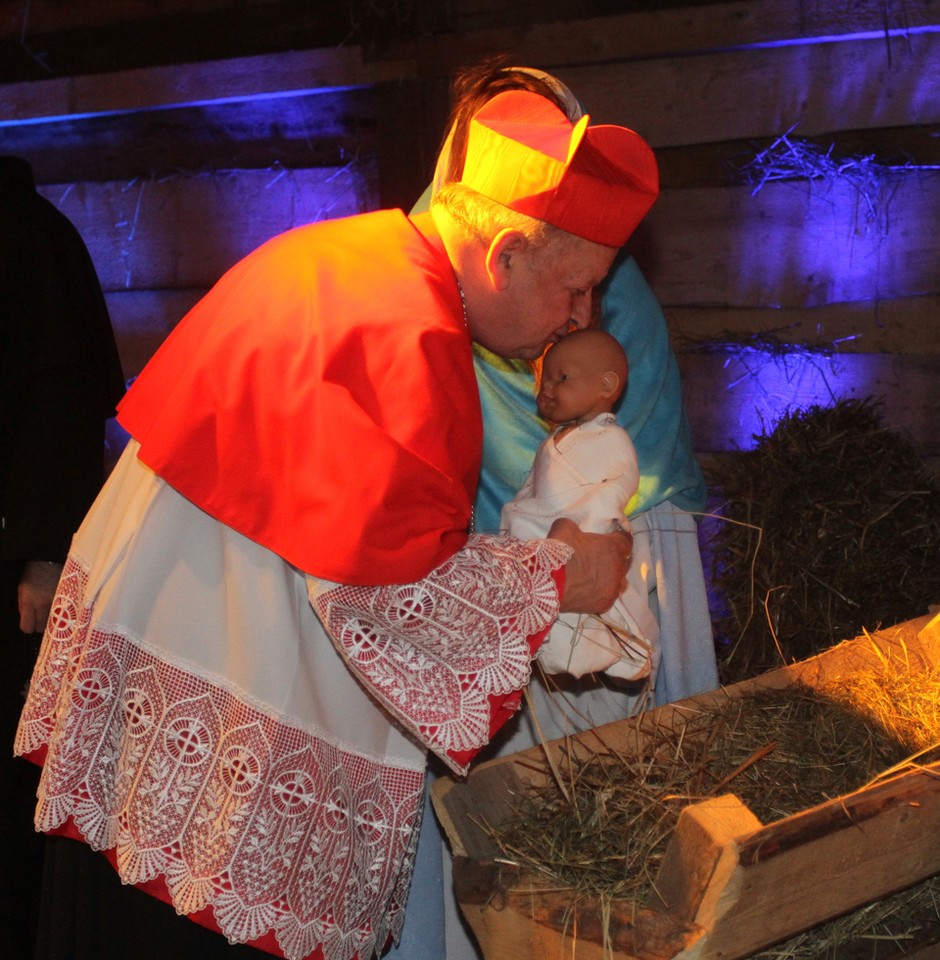 Szopka i choinka na ul. Franciszkańskiej