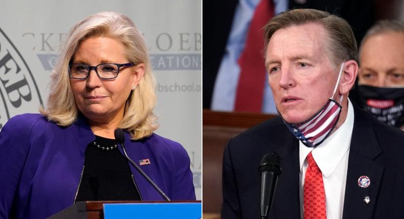 Rep. Liz Cheney of Wyoming and Rep. Paul Gosar of Arizona.Mary Schwalm and Andrew Harnik/AP Photos