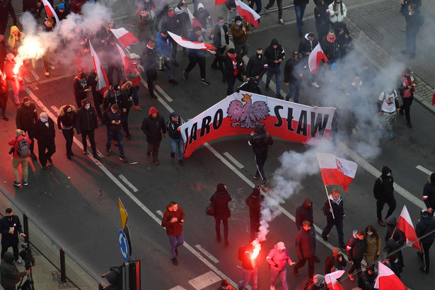 Tegoroczny Marsz Niepodległości w Warszawie pod hasłem "Nasza cywilizacja, nasze zasady"