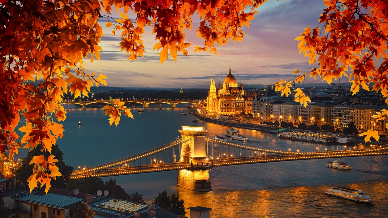 Budapešť počas jesene.