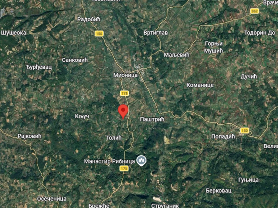 Zemljotres u Mionici