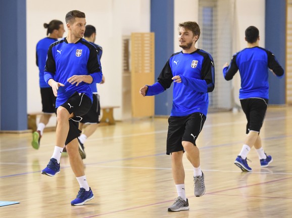 Matija Nastasić i Adem Ljajić na treningu 