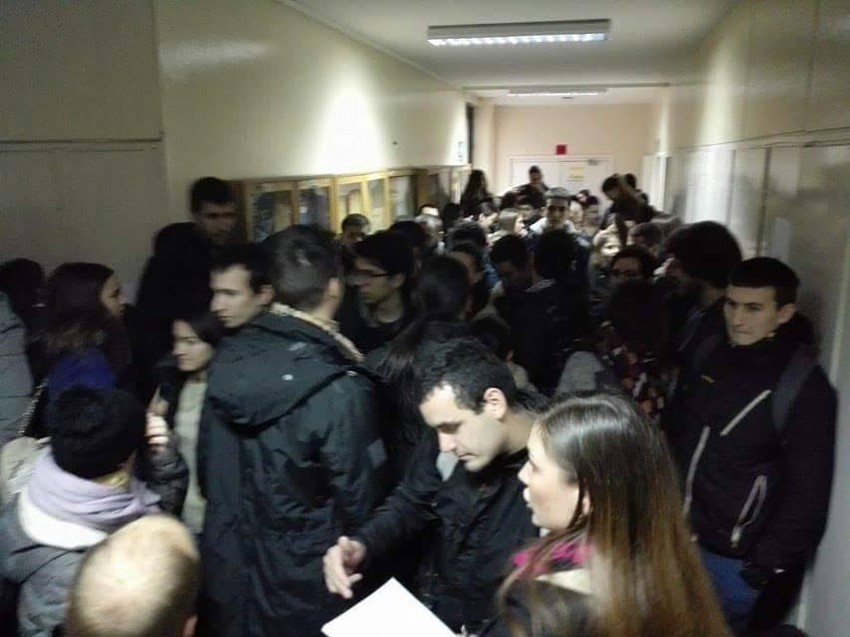 Gužva u hodnicima Matematičkog fakulteta