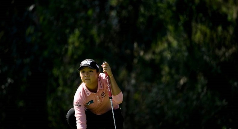 Lydia Ko of New Zealand lines up putt on the first hole during the first round of the KIA Classic, at the Park Hyatt Aviara Resort in Carlsbad, California, on March 23, 2017