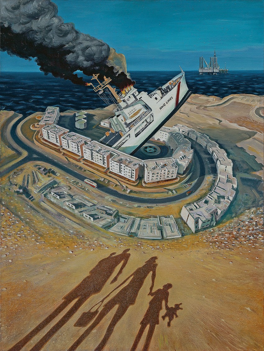 Slika Dragana Zdravkovića "NWO Lines" koja je na aukciji 