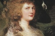 Fragment obrazu Thomasa Gainsborougha - Lady Georgiana Cavendish