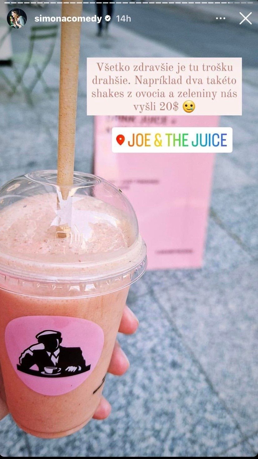Komička zverejnila, koľko ju stálo smoothie.