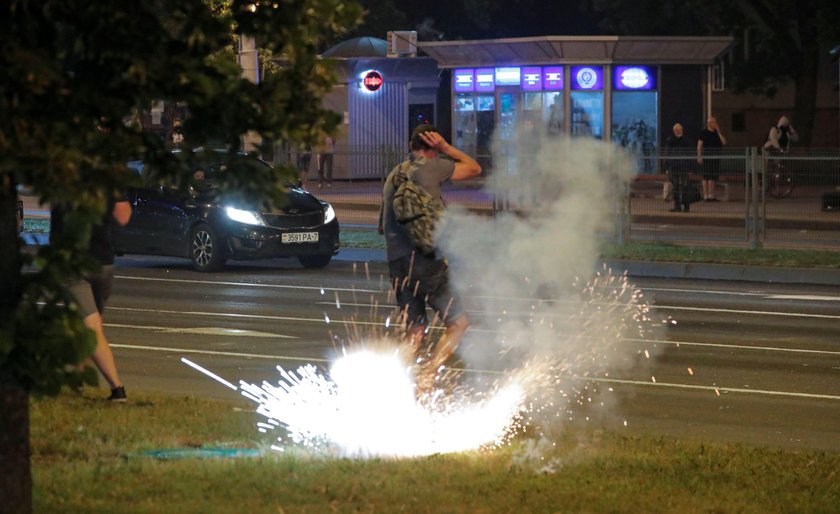 Belarusian opposition supporters protest against presidential election results in Minsk