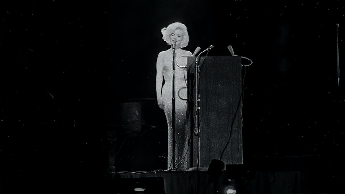 Marilyn Monroe podczas występu w Madison Square Garden, Nowy Jork, 19 maja 1962 r.