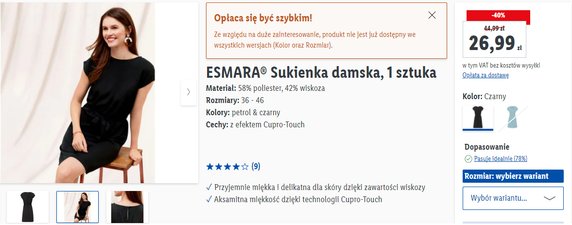 Lidl - modne sukienki na jesień